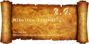 Nikolics Ildikó névjegykártya