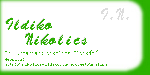 ildiko nikolics business card